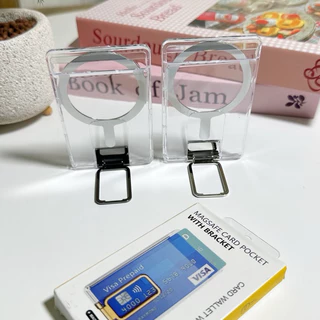 พร้อมส่งในไทย 4 สี สแตนแบบแม่เหล็ก ใส่บัตร ใส่แบงค์ หรือรูป รหัส mag-001