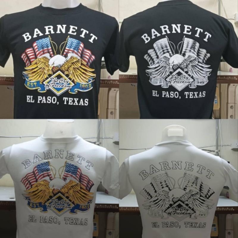 เสื้อBarnettฮาเล่เดวิชั่นนกอินทรีย์ สกรีนหน้าหลัง