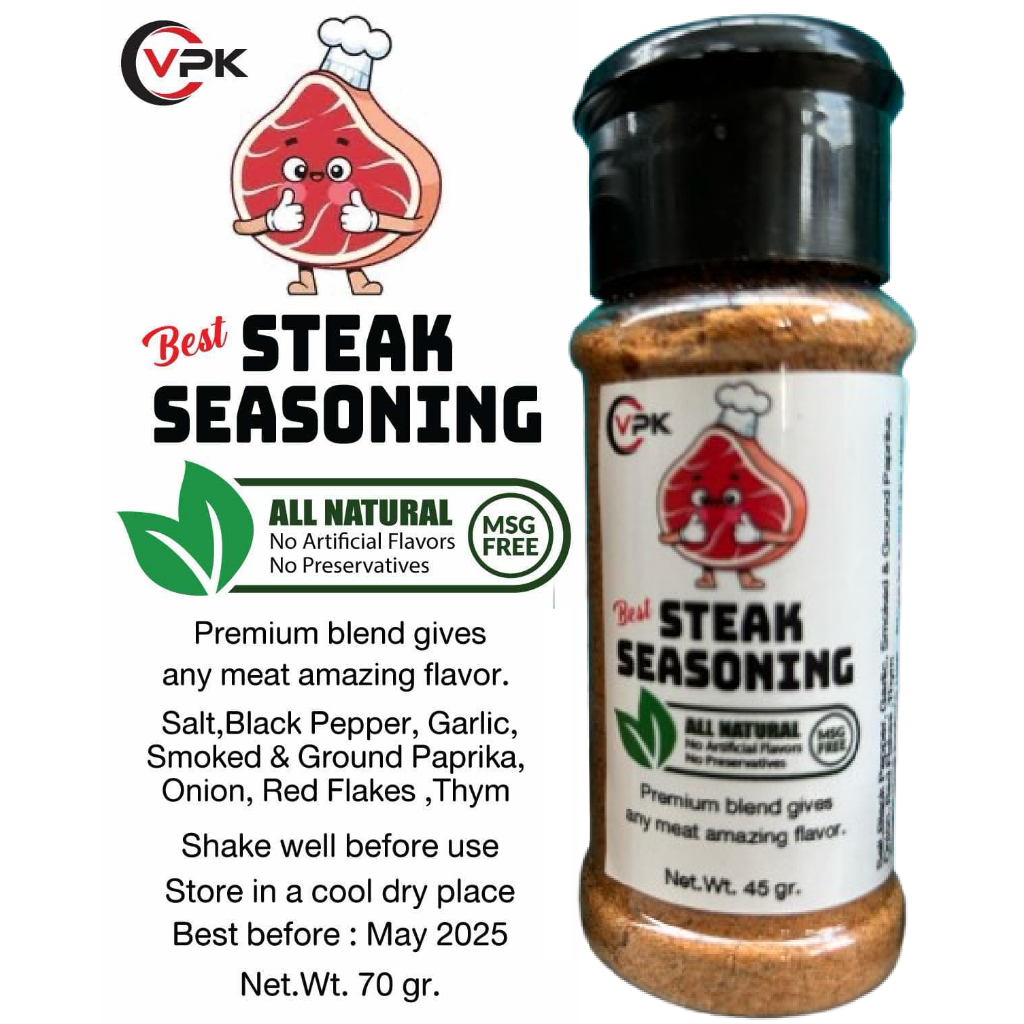Steak Seasoning, Meat Seasoning, Allround Seasoning, Perfect for ALL Meat and Veggies 45gr-70gr