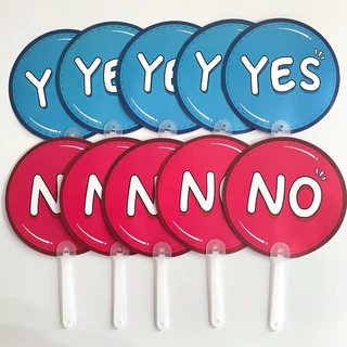 Yes & No Correct & Wrong Thumbs Up & Thumbs Down Double-Side Handheld Signs Board True False Voting Sign Paddles