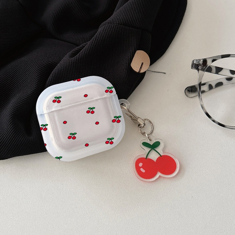จัดส่งจากกรุงเทพ AirPods 4 Pro2 Pro 3 2 1 เชอร์รี่ เรียบง่าย ins Case กรณีปลอกสําหรับ AirPods gen3 TPU Matte