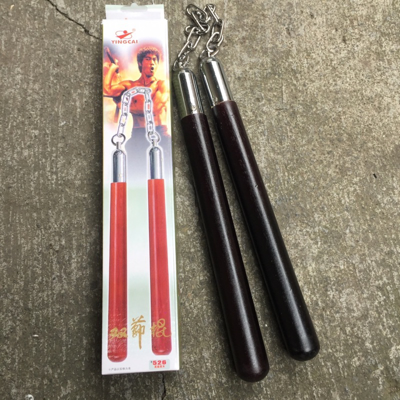 กระบอง 2 ท่อน กระบองฝึก แบบไม้ ลายมังกร พร้อมส่ง ราคาถูก