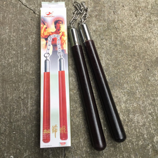 กระบอง 2 ท่อน กระบองฝึก แบบไม้ ลายมังกร พร้อมส่ง ราคาถูก