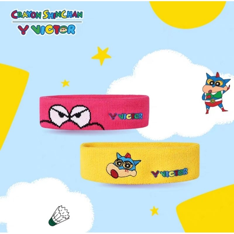 (พร้อมส่ง) ผ้าคาดศรีษะ VICTOR X SHIN CHAN HEADBAND สินค้ารับประกันของแท้ %