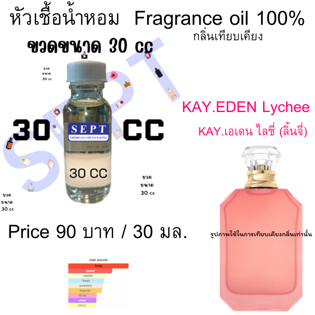 หัวเชื้อน้ำหอม KAY.EDEN Lychee 90.- / 30 ml. กลิ่นเทียบเคียง หัวเชื้อน้ำหอมKAYALI น้ำหอม น้ำหอมแฟชั่น