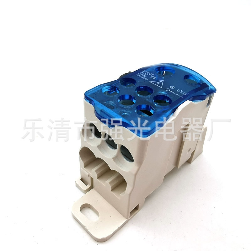 (อยู่ไทย ส่งไวโคตร) UKK80A UKK125A UKK160A Distribution Block: UKK เทอร์มินอลกระจายกระแสขนาด สีน้ำเง
