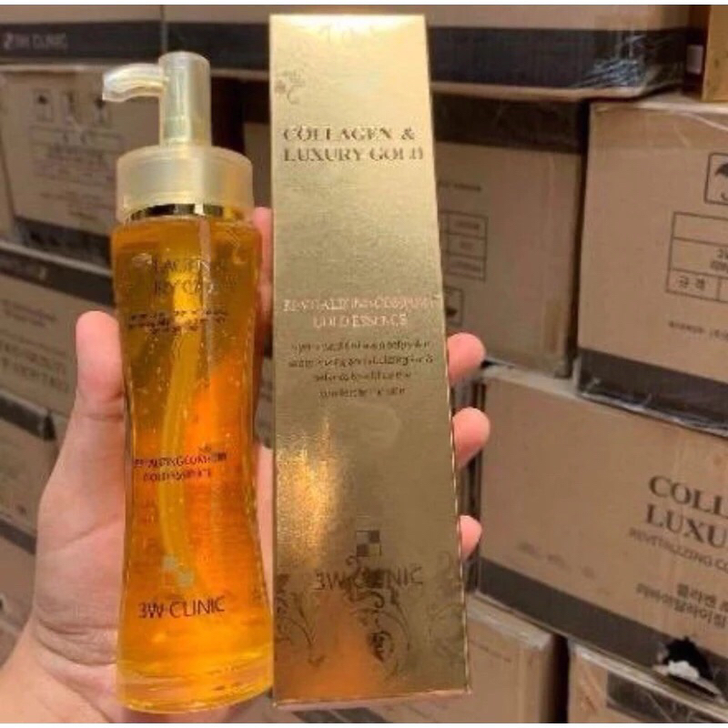 พร้อมส่ง 3W CLINIC เซรั่ม3W COLLAGEN&LUXURY GOLD เซรั่มบำรุงผิวหน้า 3w collagen มีบริการเก็บเงินปลาย