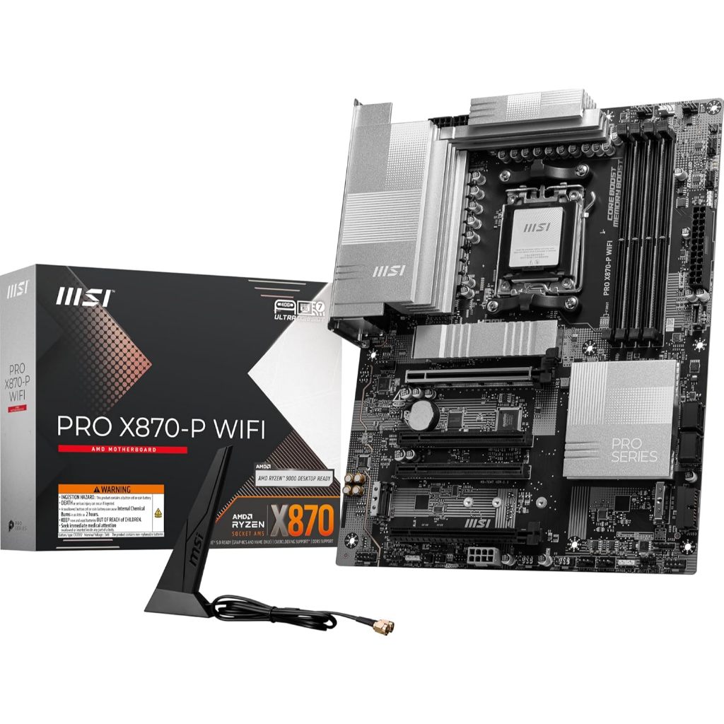MAINBOARD MSI PRO X870-P WiFi ProSeries Motherboard AMD Ryzen 9000/8000/7000 Series Processors, AM5