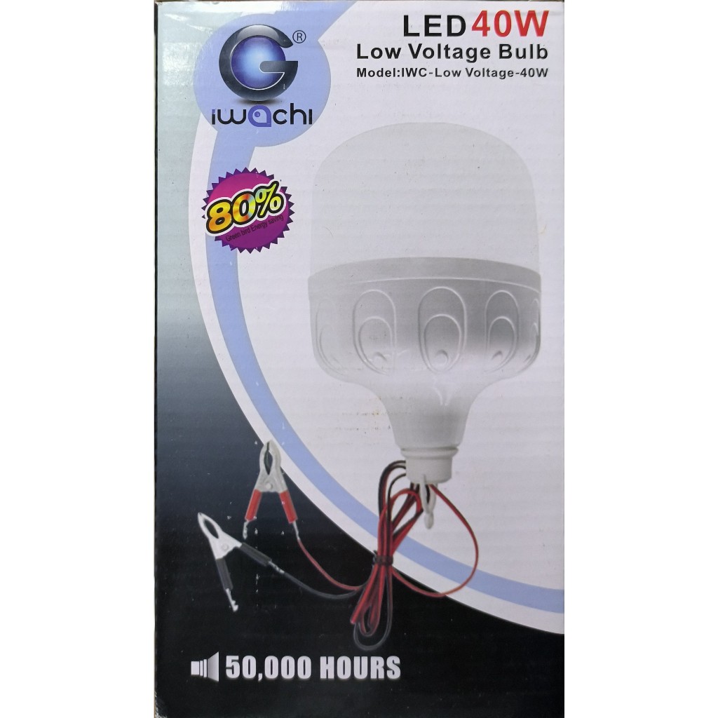 หลอดทรงกระบอกคีบแบต LED 12W 18W 45W แสงขาว ใช้กับแบต 12V ต่อแบตเตอรี่รถยนต์ แบตเตอรี่สำรองไฟได้ง่าย