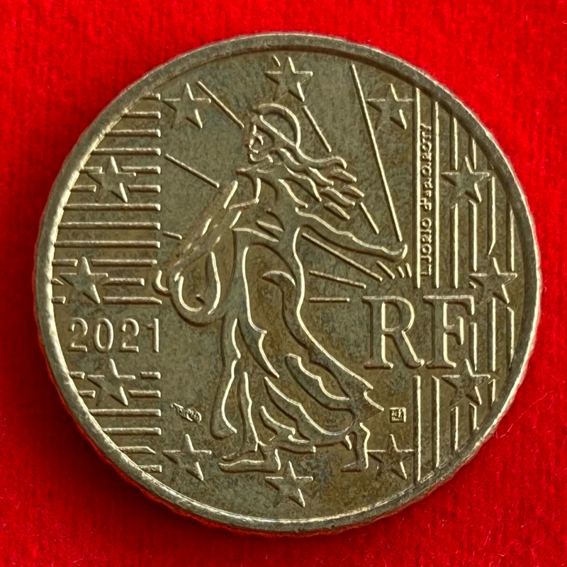 🇫🇷 เหรียญฝรั่งเศส France 50 euro cent ปี 2021 เหรียญต่างประเทศ