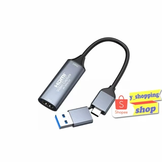 Video Capture Card HD การ์ดจับภาพวิดีโอ USB 3.0/TYPE-C 4K 30HZ บันทึกวิดีโอความละเอียดสูง