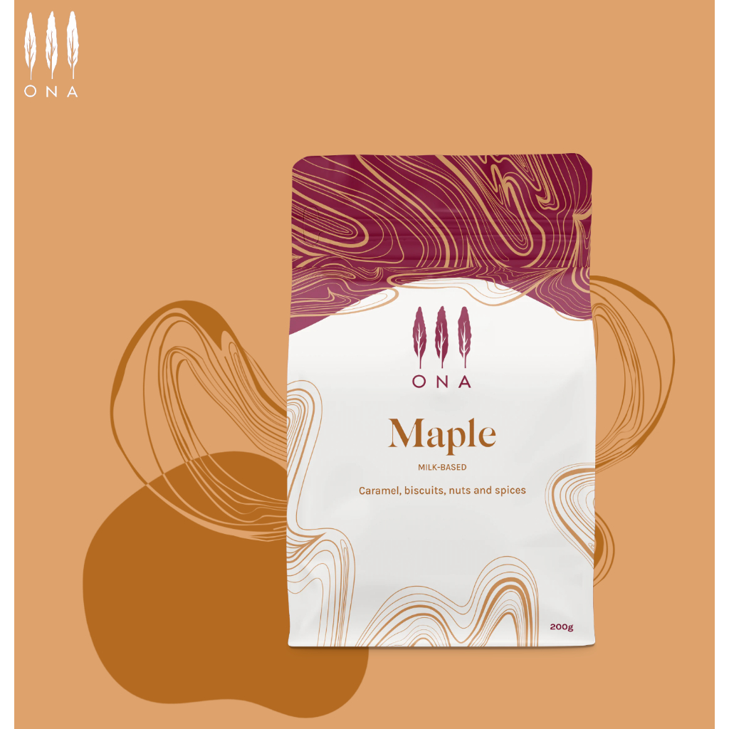 เมล็ดกาแฟคั่ว ONA Maple coffee bean milk-based Australia Caramel, biscuits, nuts and spices