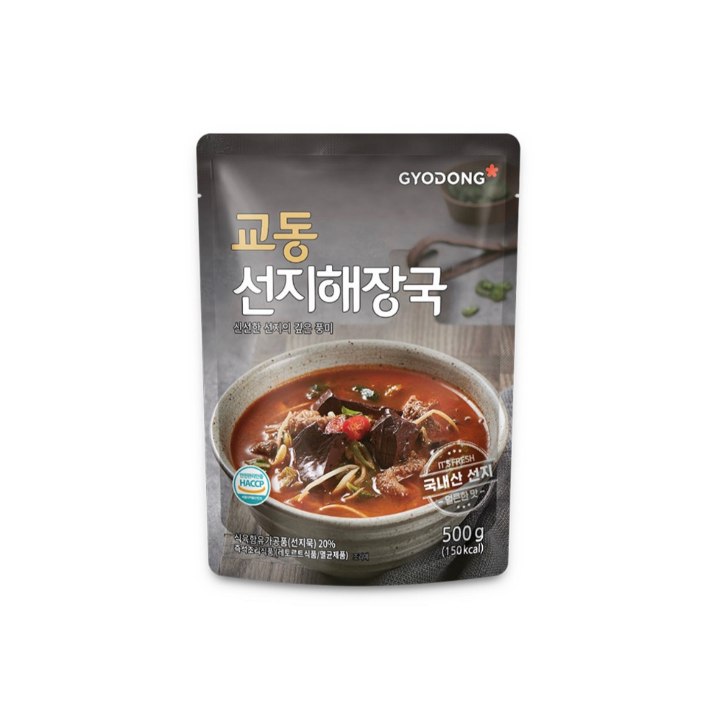[ของแท้] 선지해장국 Gyodong Ox Blood Soup (ซุปเลือดวัวสำเร็จรูป) 500g