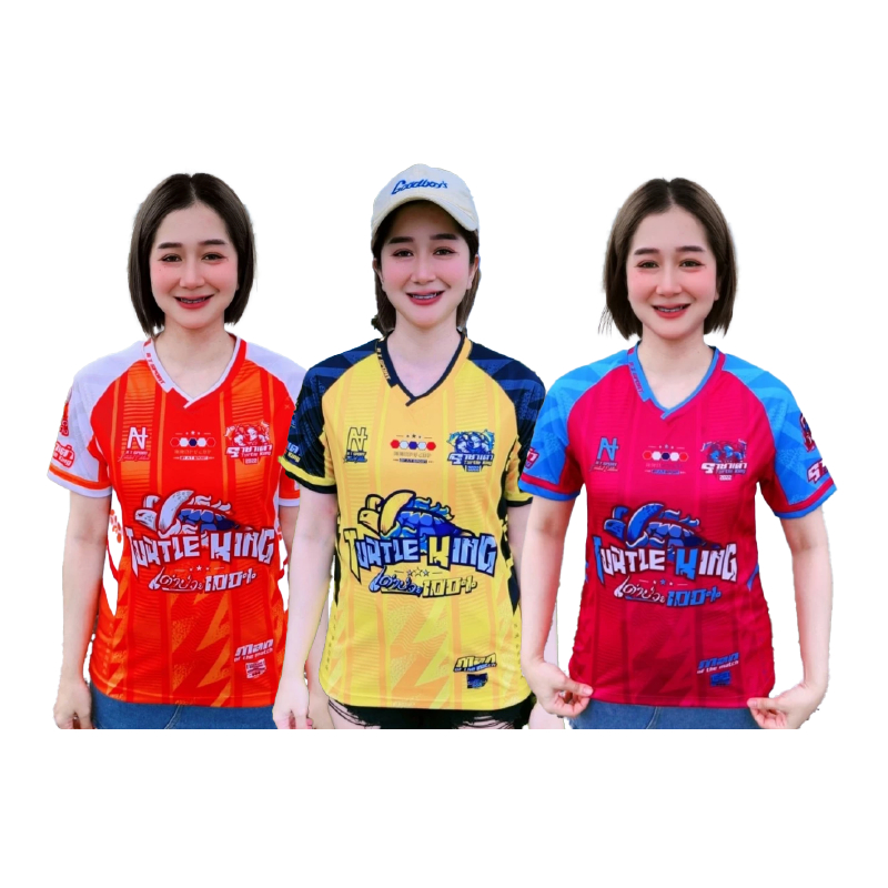เสื้อบอล แขนสั้น คอวี ระบายอากาศได้ดี รุ่นราชาเต่า มีให้เลือกหลายสี S-5XL