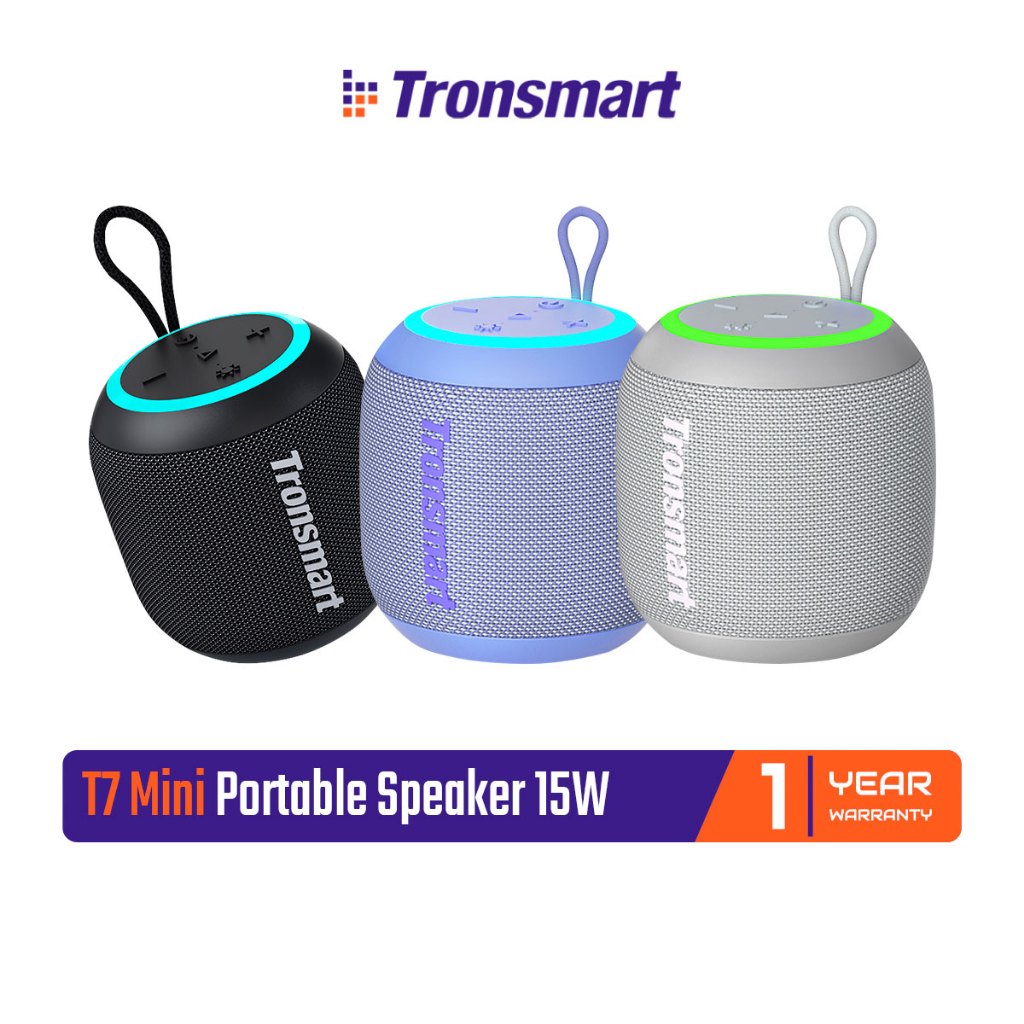 Tronsmart T7 mini 15W Bluetooth Speaker ลำโพงบูลทูธ ระบบเสียง 360 องศา ไฟ RGB กันน้ำ IPX7