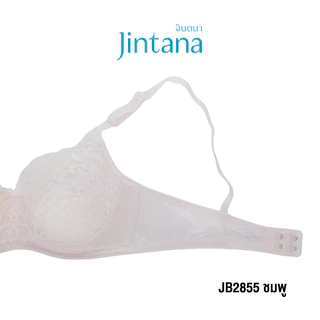 Jintana เสื้อชั้นใน จินตนา รุ่น Basic รหัส JB2855 (มีโครง) สีชมพู เสื้อในเก็บกระชับ ใส่สบาย ระบายอากาศ เสื้อในลายลูกไม้