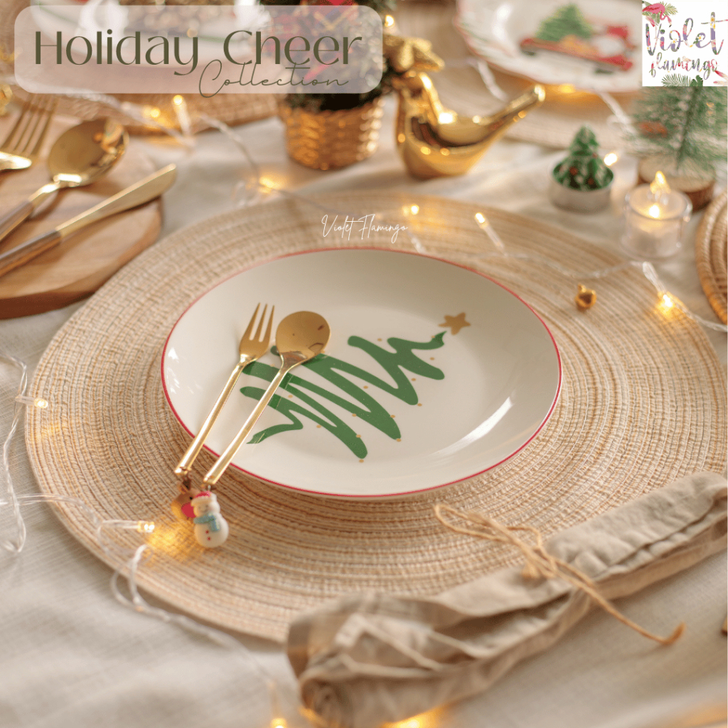 Violet Flamingo จานกลมรุ่น Holiday Cheer Collection รูปที่ 7