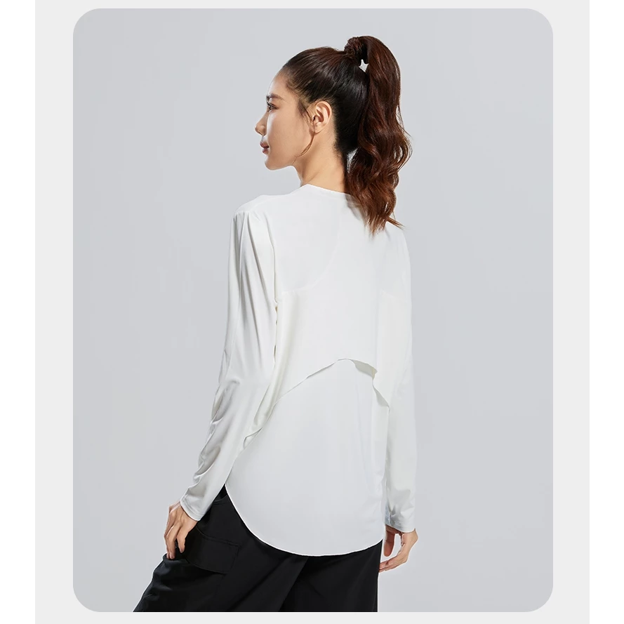 MVP Sport เสื้อยืดแขนยาว ผ้าไหมน้ำแข็ง โยคะ หลายสี thumbnail 7
