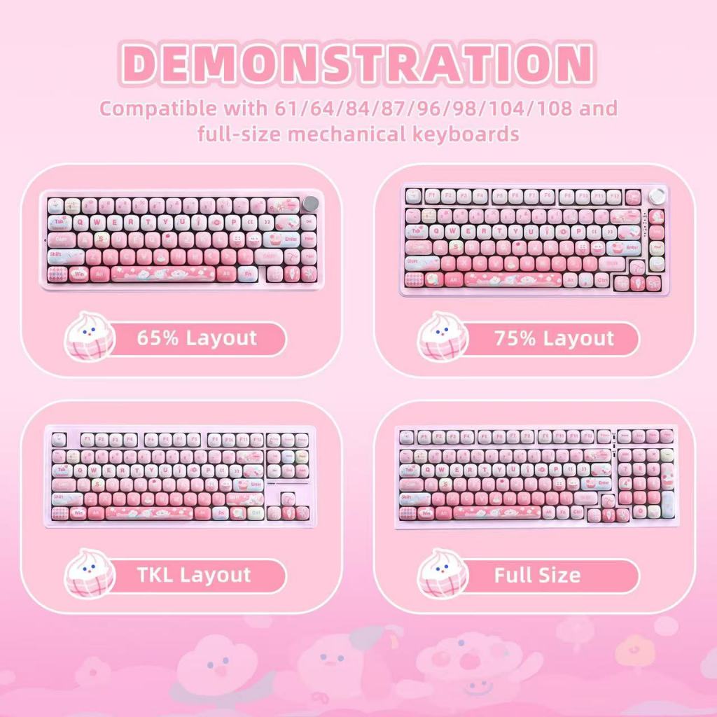 [โค้ดคุ้มลด20%] YUNZII MOG KEYCAP คีย์แคปสุดน่ารัก Ice Cream Doodle keycap คีย์แคป น่ารัก ราคา ถูกที่สุด ดีลบีเคเค แกลเลอรีภาพที่ 5