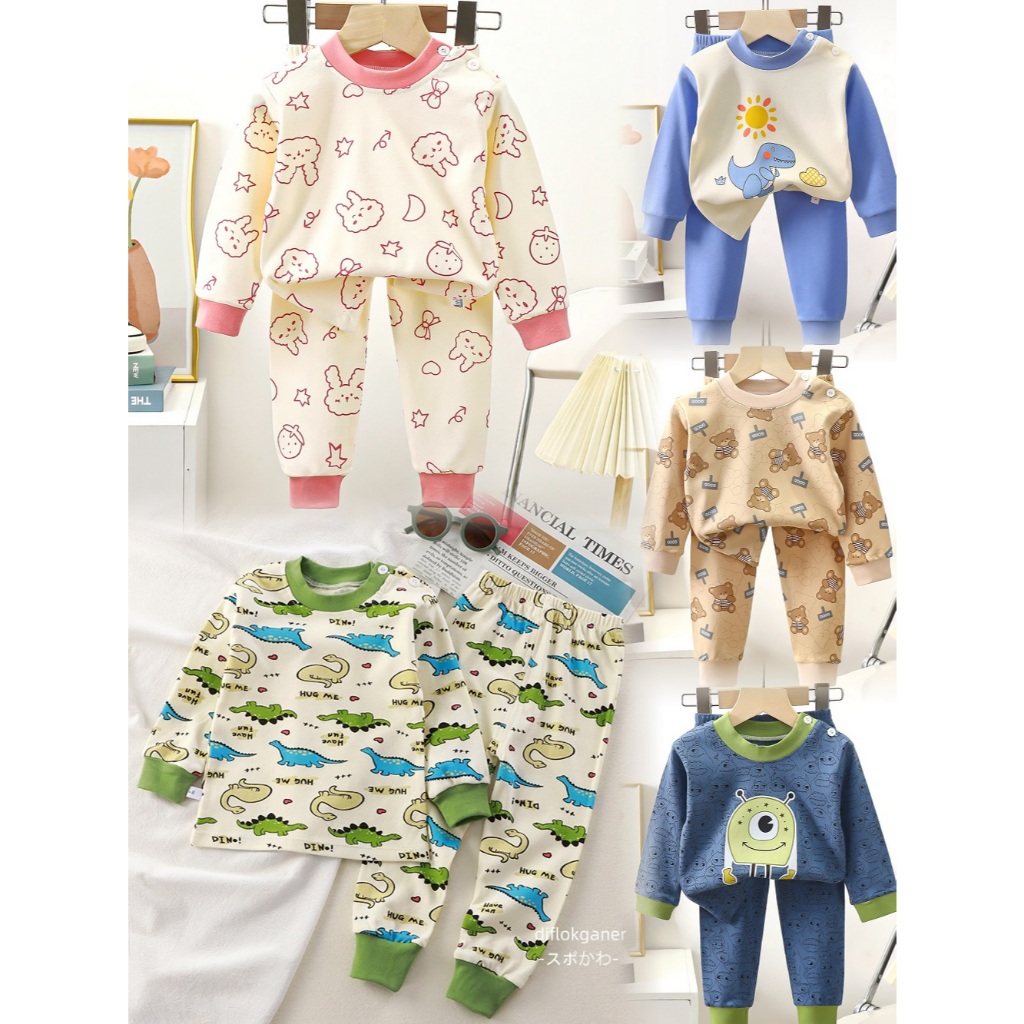 ชุดนอนเด็ก ชุดนอนกันหนาว ลวดลายน่ารัก สีสันสวยงาม ผ้านิ่มอุ่นๆ เหมาะสำหรับหน้าหนาว