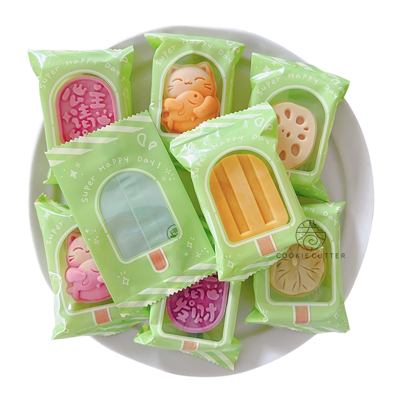 ถุงซีล ถุงคุกกี้ ลายไอศครีม ซองขนมลายน่ารัก ขนาด 7x12 เซนติเมตร 95-100 ใบต่อแพค #SB712-002 - รูปที่ 5