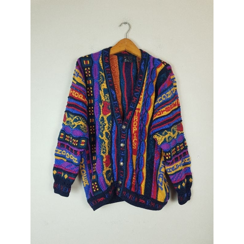 EMAROO (Coogi Style) New Wool Cardigan Sweater