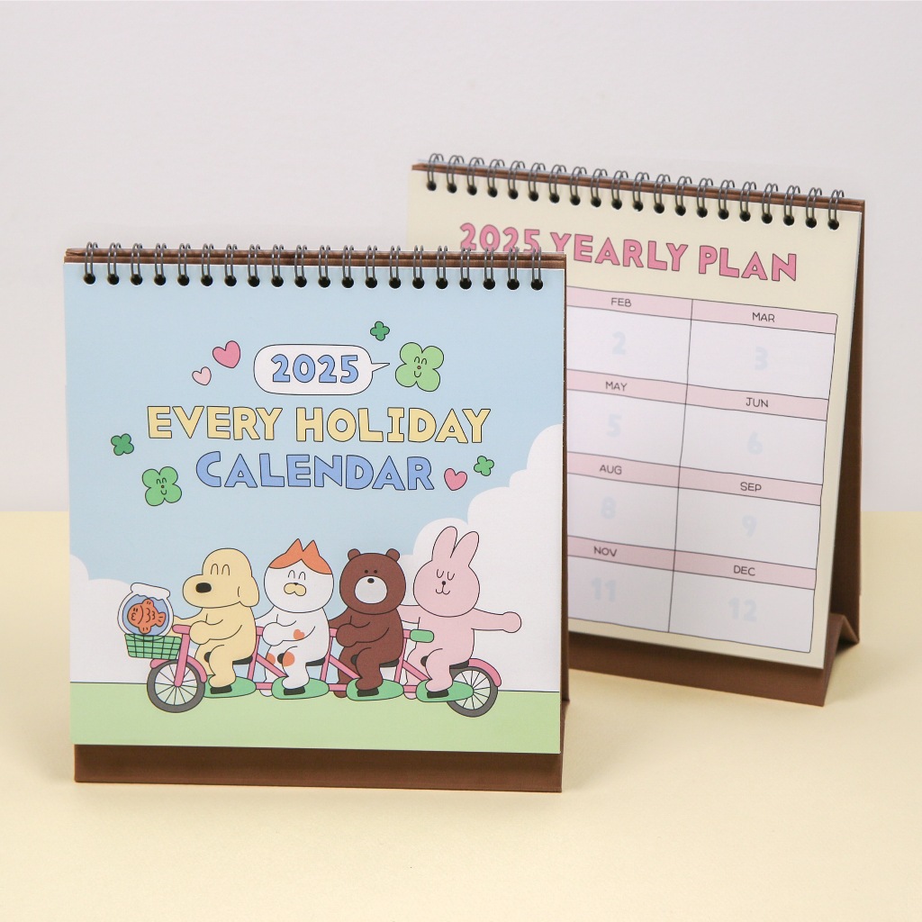 2025 Everyday Desk Calendar ปฏิทินตั้งโต๊ะรูปสัตว์กุ๊กกิ๊ก 7321design