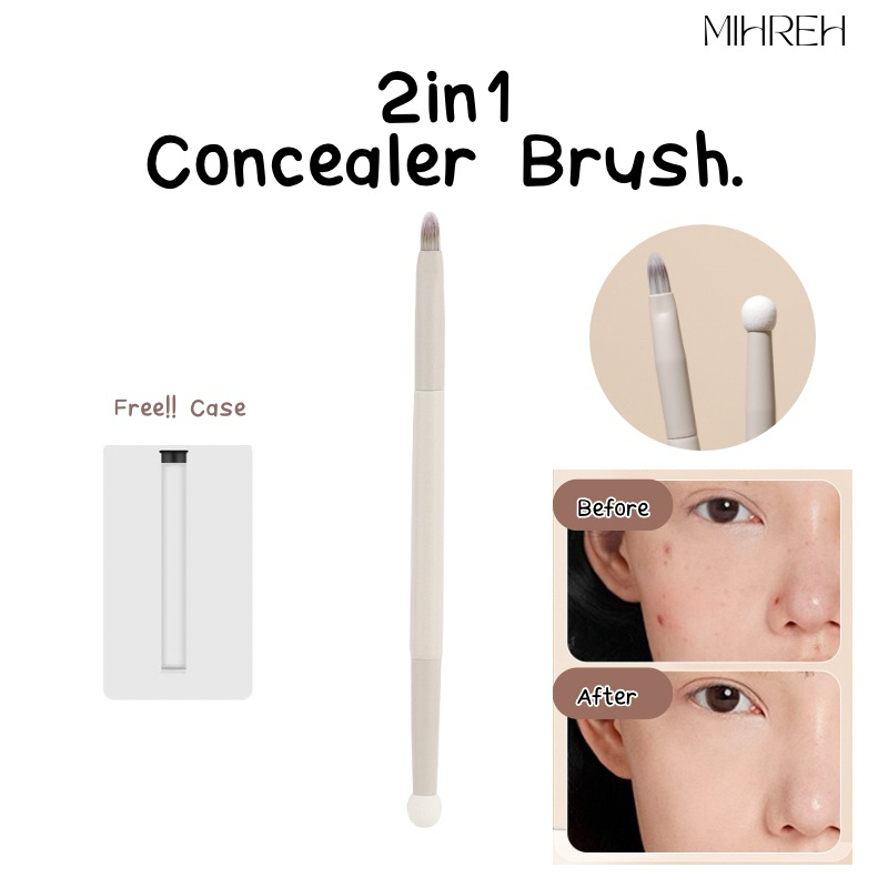 [2099] พร้อมส่ง 2in1 concealer brush แปรงคอนซีลเลอร์ขนาดเล็ก 2 หัว