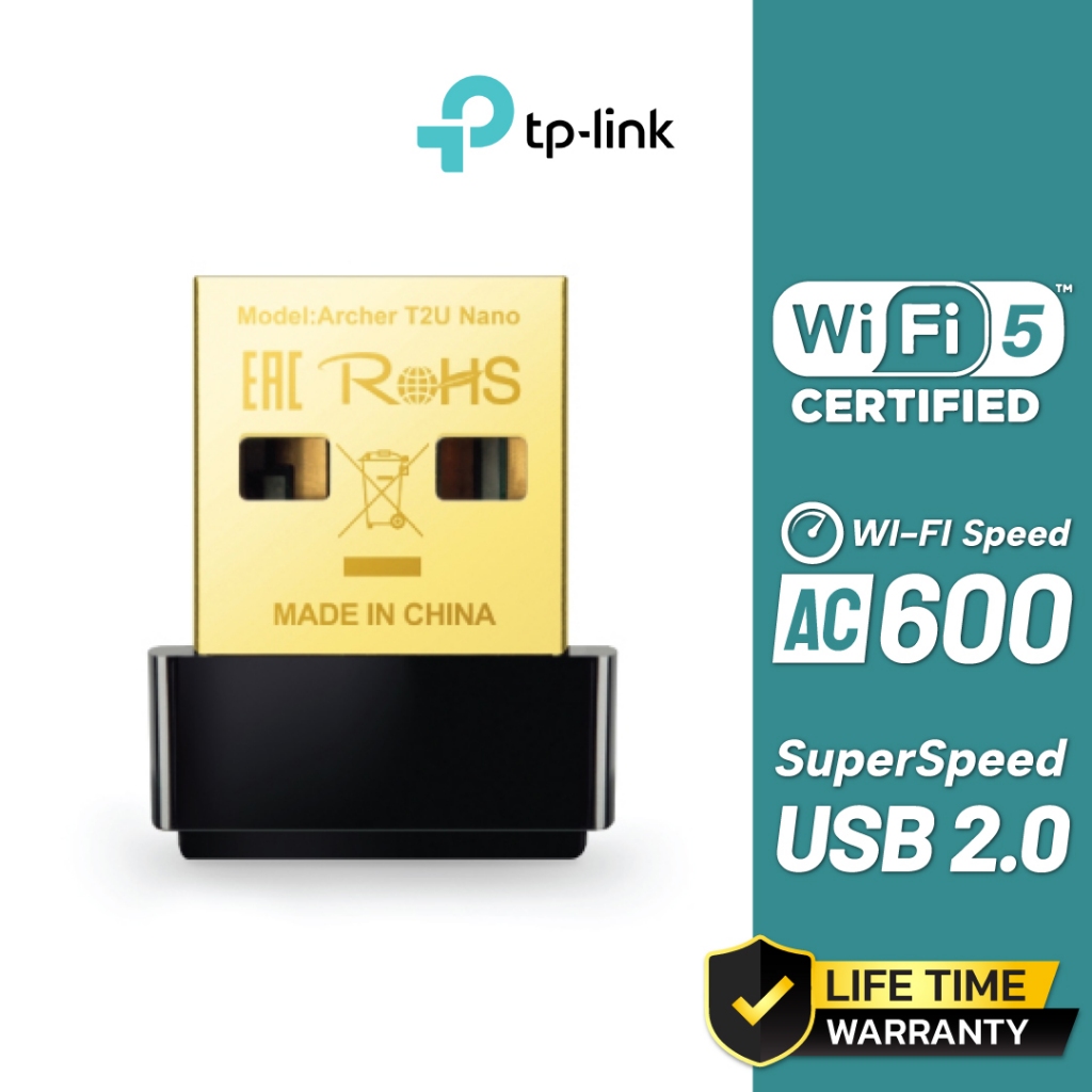 TP-Link AC600 Nano Wireless USB Adapter รุ่น Archer T2U NANO