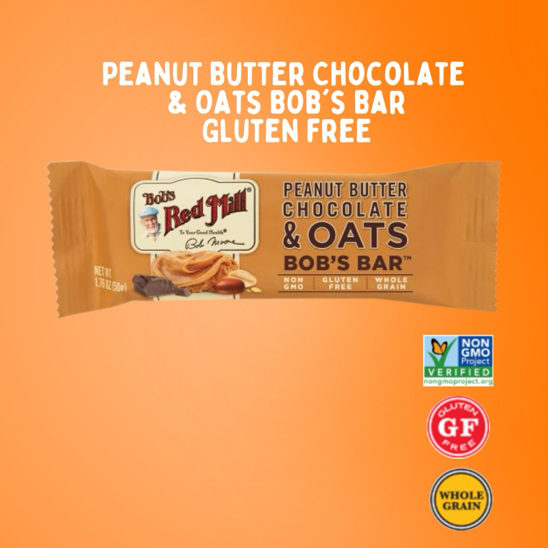 Bob's Red Mill Peanut Butter Chocolate & Oats Bob's Bar | ขนมข้าวโอ๊ตอัดแท่ง | Sunshine Market