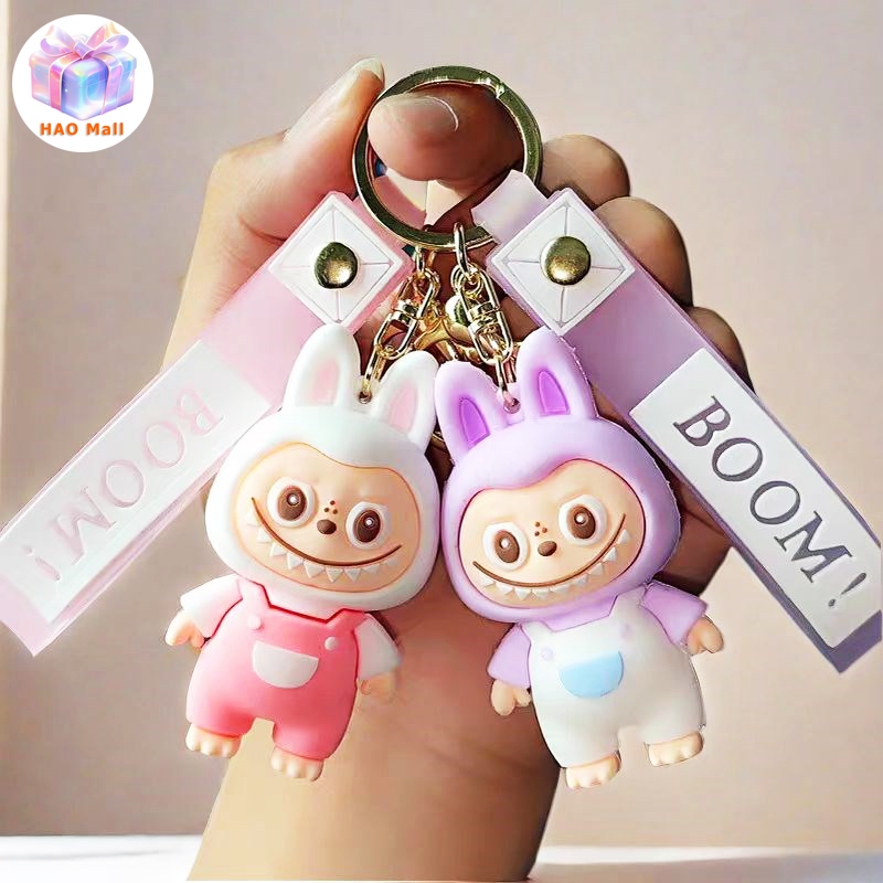 Labubu ลาบูบู จี้ห้อยกระเป๋า พวงกุญแจ พวงกุญแจการ์ตูน จี้หัวเข็มขัด มีสีต่างๆให้เลือก ของขวัญวันคริสต์มาส