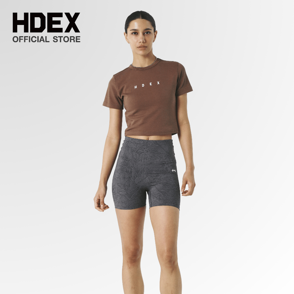 HDEX Maund Relax Fit Crop T-shirt เสื้อยืดครอปสวมใส่สบายพร้อมโลโก้ HDEX