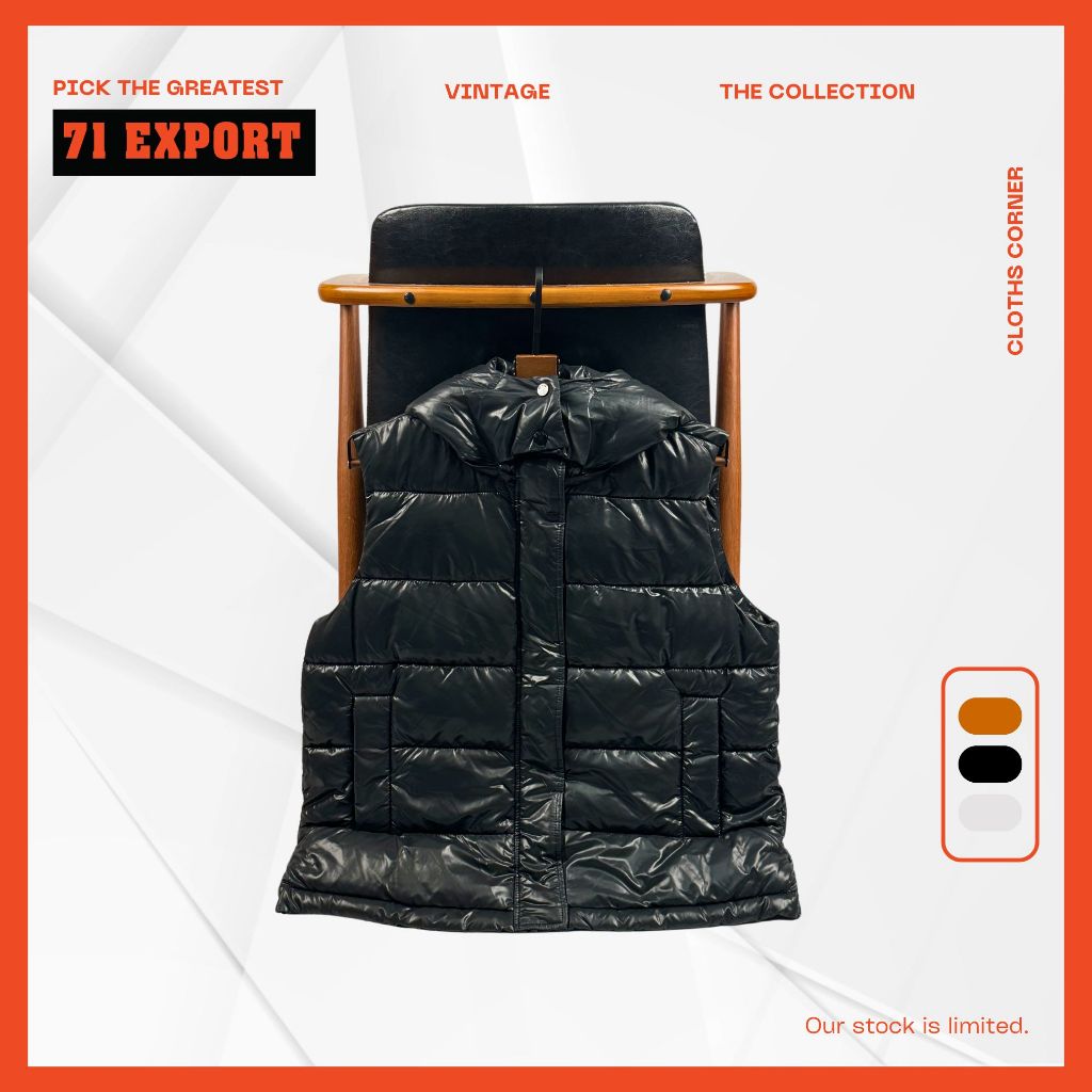 เสื้อกั๊กกันหนาว MNG สำหรับผู้ชาย แฟชั่นสายเที่ยว มีให้เลือก 2 สไตล์ มีฮู้ดและไม่มีฮู้ด unisex - รูปที่ 2