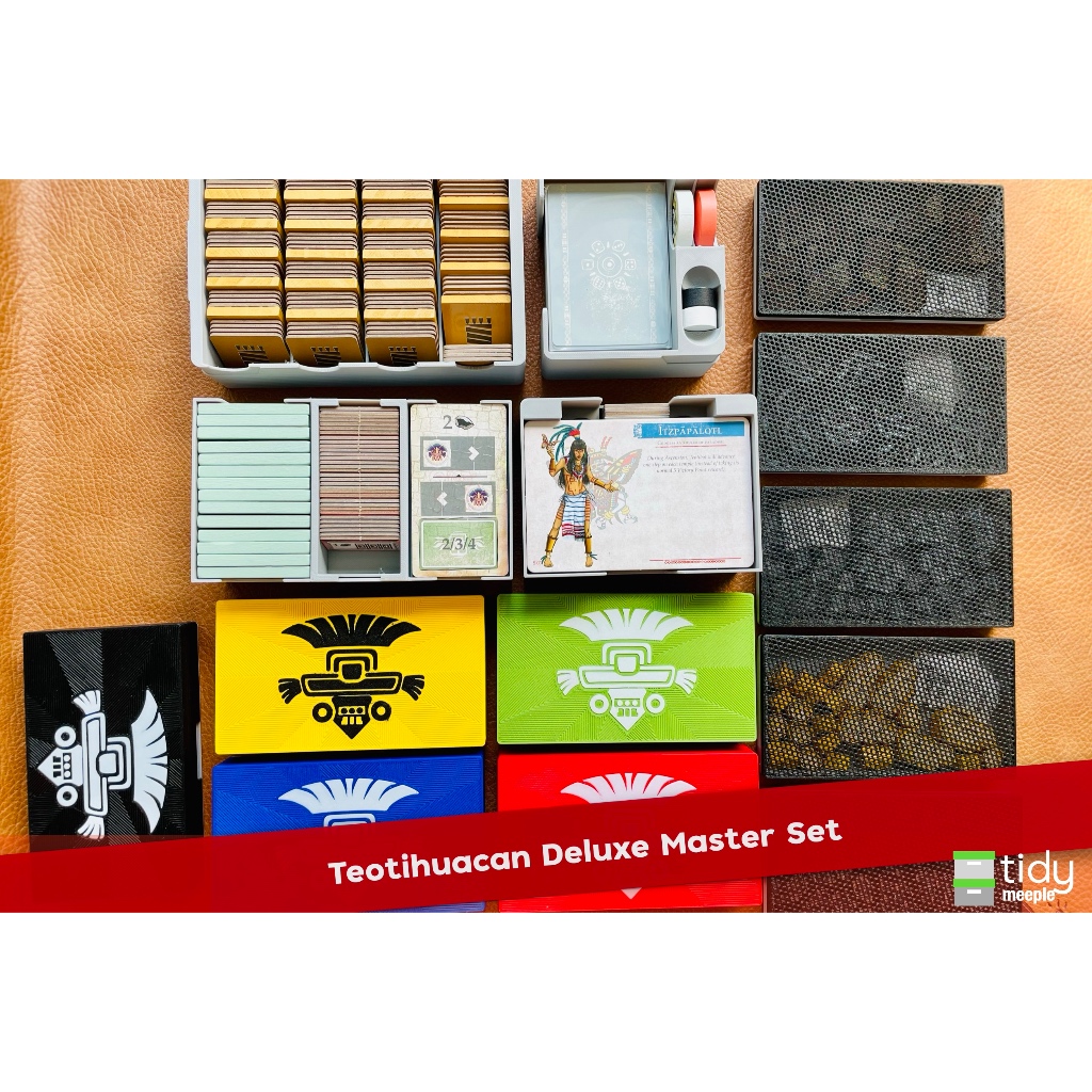 Tidy Insert สำหรับเกม Teotihuacan Deluxe Master Set และ 5th Player สินค้าไม่รวมตัวเกม