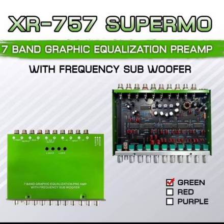 ปรีรถยนต์ 7แบน XR757 รุ่น SuperMo แท้ MO7 เบสหนักสุด เป็นลูกๆลอยๆเลย ปรับเสียง กลางแหลม ให้ชัดเจน แหลมใสมากๆ