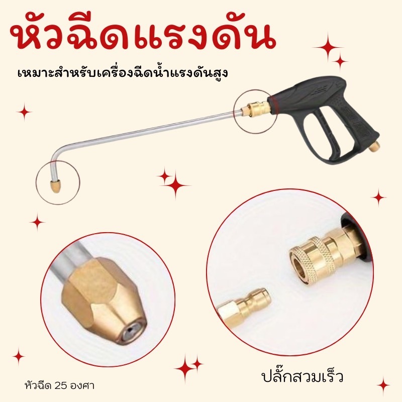 หัวฉีดน้ำแรงดันสูง 1/4 หัวฉีดล้างแอร์ เหมาะสำหรับปั๊ม T0020