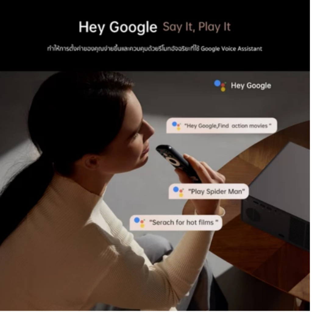 Wanbo X5 Pro Projector Full HD 4K โปรเจคเตอร์ ความสว่างสูง 1100ANSI Built-In Google TV