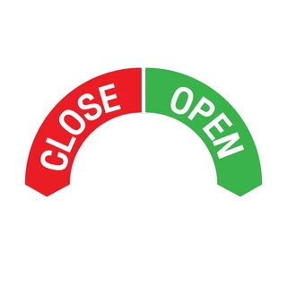 STICKER สติ้กเกอร์กันน้้ำ ติดฝาถัง (เปิด-ปิด CLOSE OPEN) 1 แผ่น ได้รับ 15 ดวง [รหัส B-109]