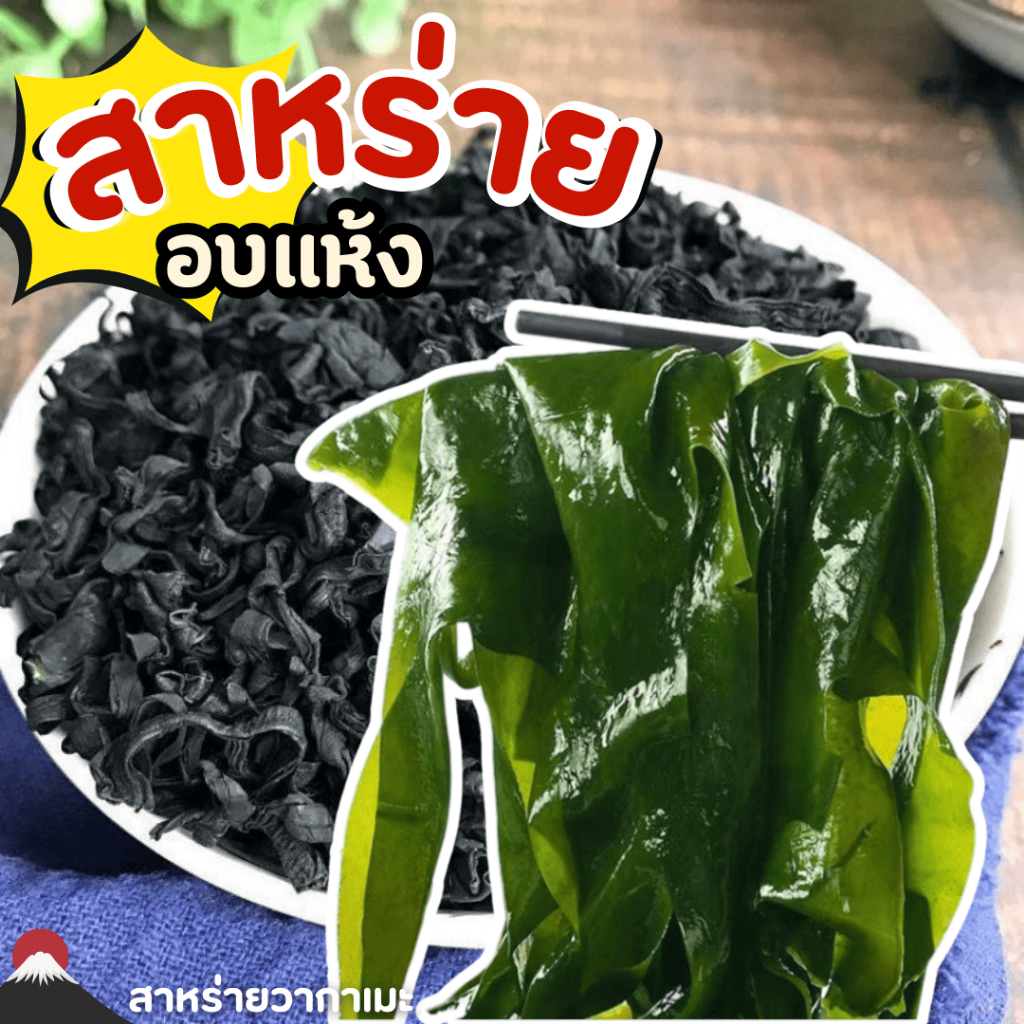 100g. สาหร่ายวากาเมะอบแห้ง AAA ทำง่าย อร่อย คงคุณค่าสารอาหาร สาหร่าย ยำ ต้ม ซุป แกง สาหร่ายแห้ง พร้อมส่ง