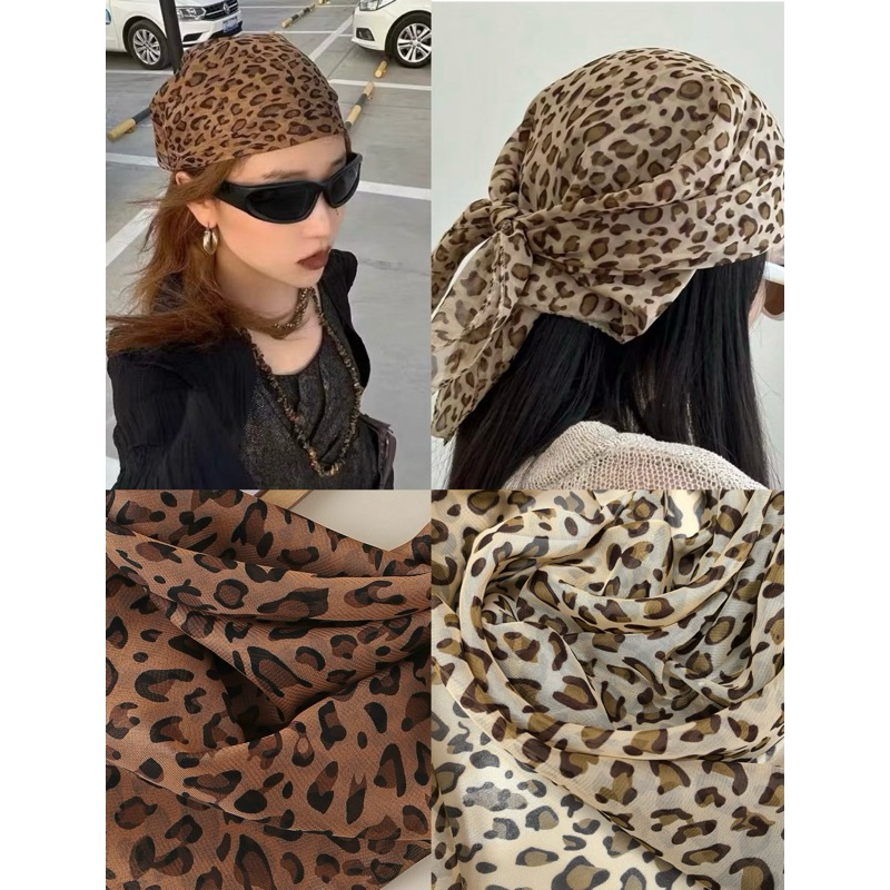 (พร้อมส่ง) ตัดรอบ16.00 ผ้าโพกหัว/ผ้าผูกผม ลายเสือ มี2สี✨