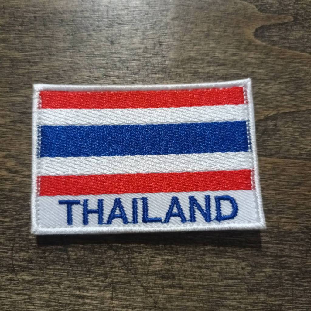 Tec40 VELCRO PATCH THAILAND ไทย อาร์มตีนตุ๊กแก ธงชาติ SIZE 80x50mm Tec40store ไรท์สาระกับครูแว่น