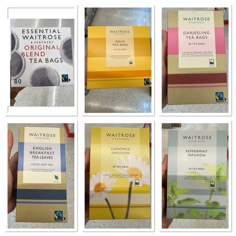ชาใบชนิดซอง เวทโทรส แอนด์ พาร์ทเนอร์ 250 G. Original Blend Tea Bags Waitrose And Partners ออริจินอล / Gold Tea Bags
