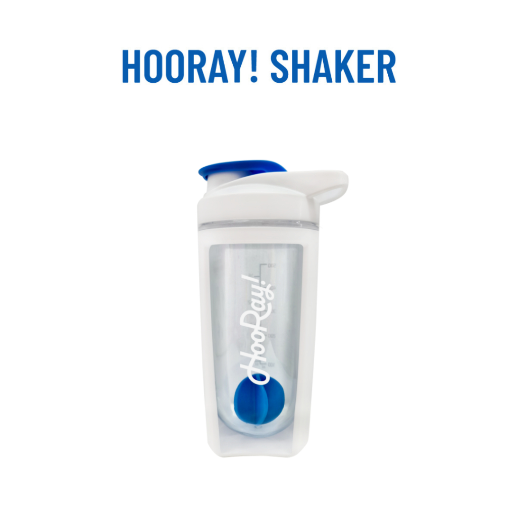 [ของแถม งดจำหน่าย] Hooray! Shaker แก้วเชคเกอร์สำหรับชงเวย์โปรตีน ขนาด 500ml. [Sticker หมด!]