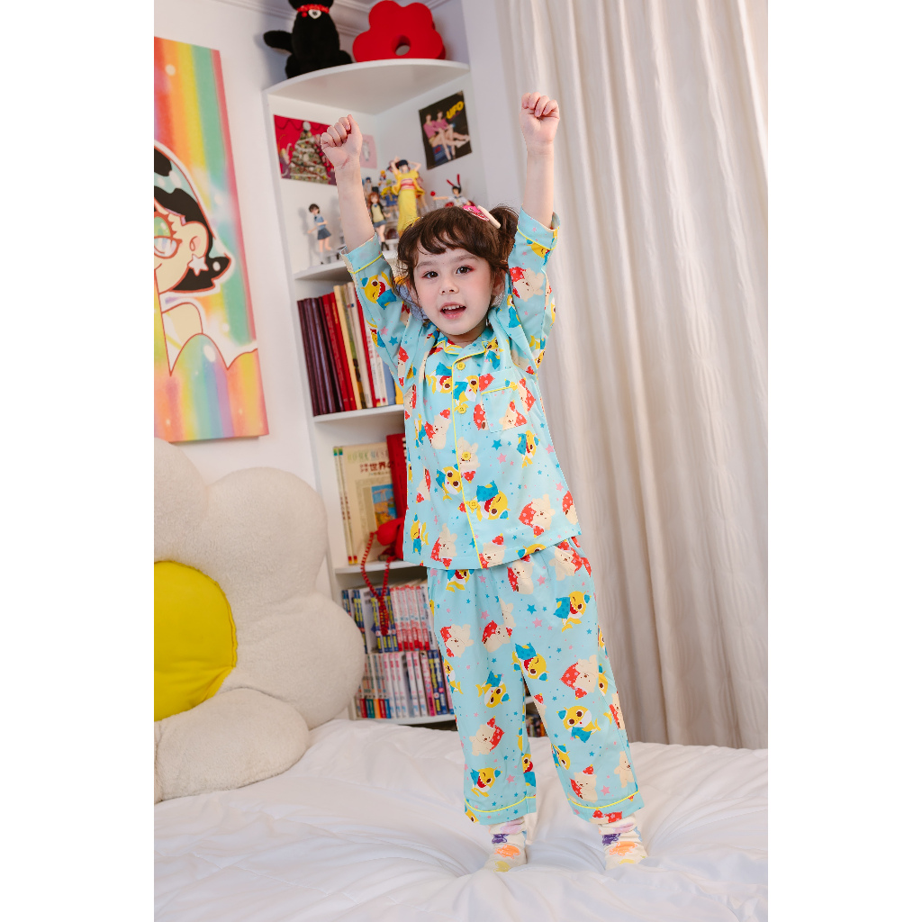 Thelandofvava VNXI2090 ชุดนอนเด็ก BABY SHARK ลิขสิทธิ์แท้จาก vava