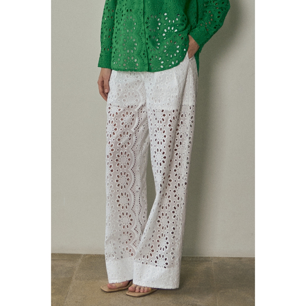 (พร้อมส่ง) Perana กางเกงลูกไม้ - MARY PANTS ( สีขาว White)