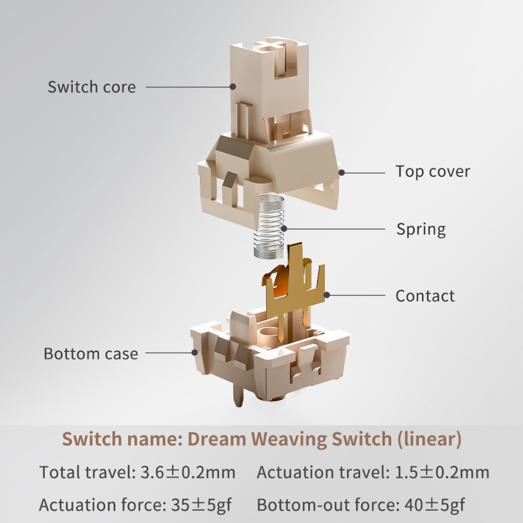 คีย์บอร์ดเกมมิ่ง Ajazz AK650 Gradient BlackBerry Gasket Tri-Mod LCD RGB Dream Weaving Switch รับประกันสินค้า 1 ปี