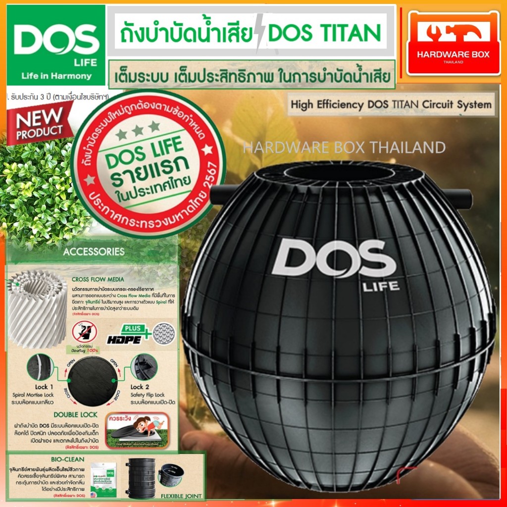 ถังบำบัดน้ำเสีย DOS TITAN เต็มระบบ เต็มประสิทธิภาพ ในการบำบัดน้ำเสีย