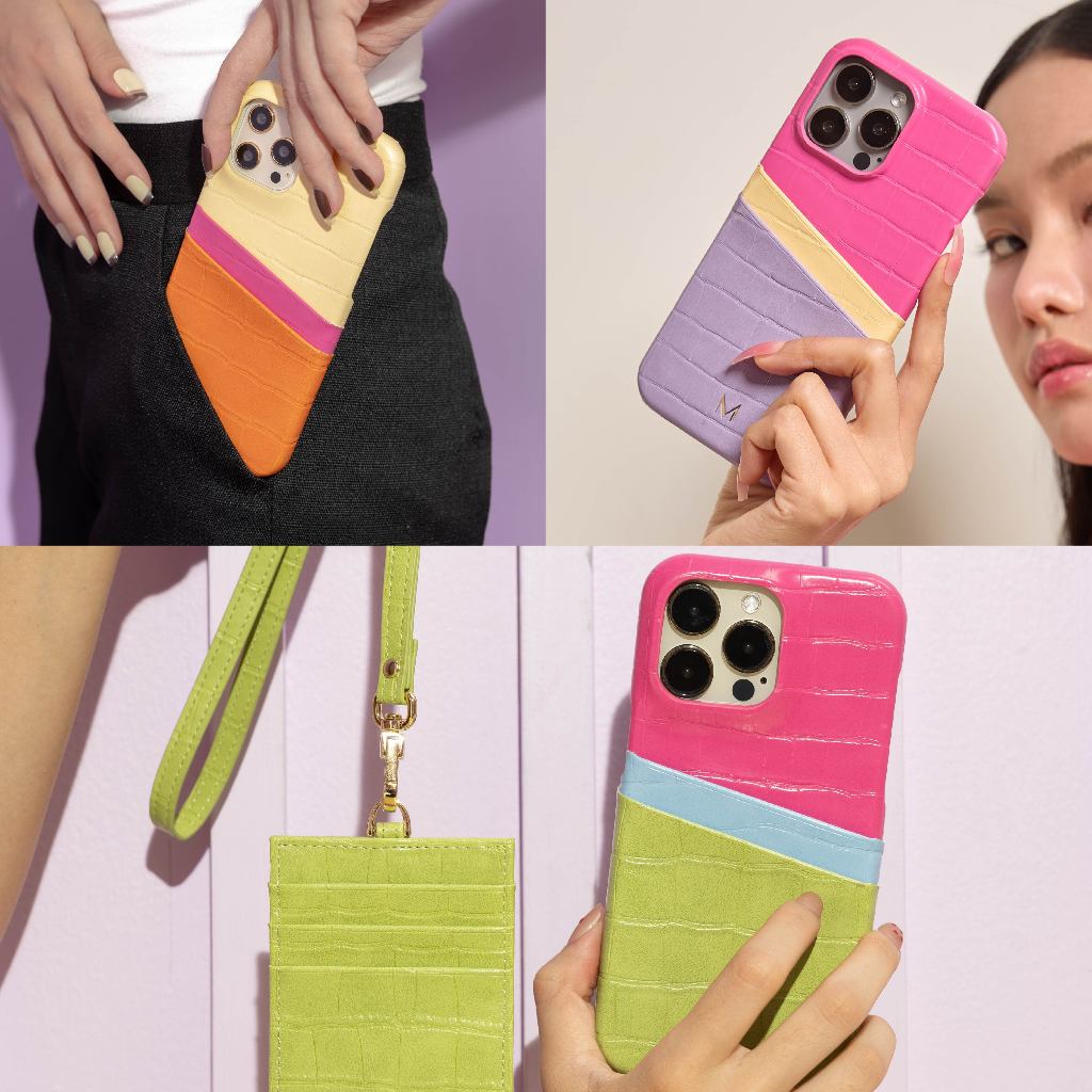 (13 series)MUSE 3Tone Card Holder Phone Case COLORFUL