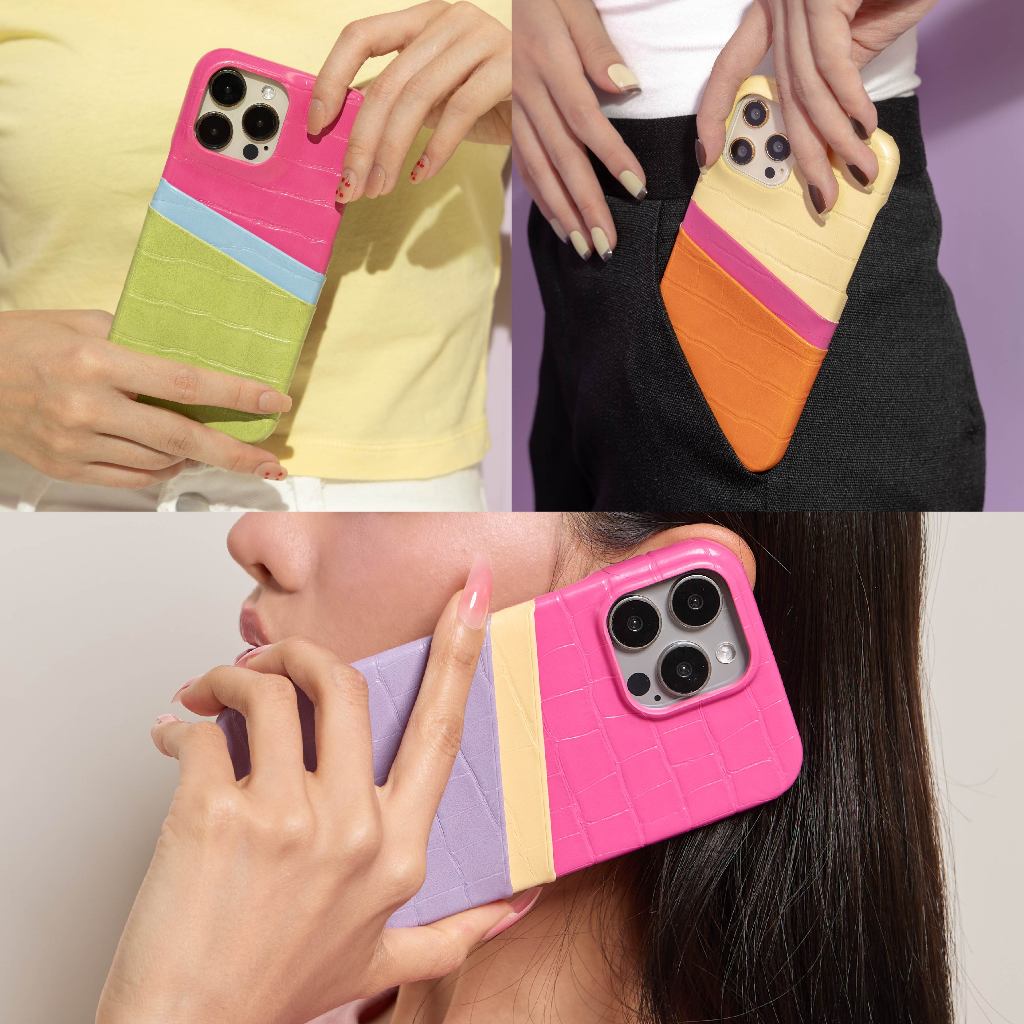 (11 Series) MUSE 3Tone Card Holder Phone Case COLORFUL