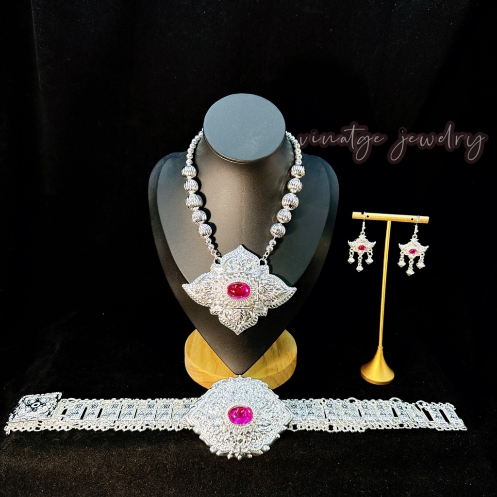 สร้อยชุดไทย เครื่องประดับชุดนางรำ เหมาะสำหรับผู้หญิงและผู้ชาย - รูปที่ 4